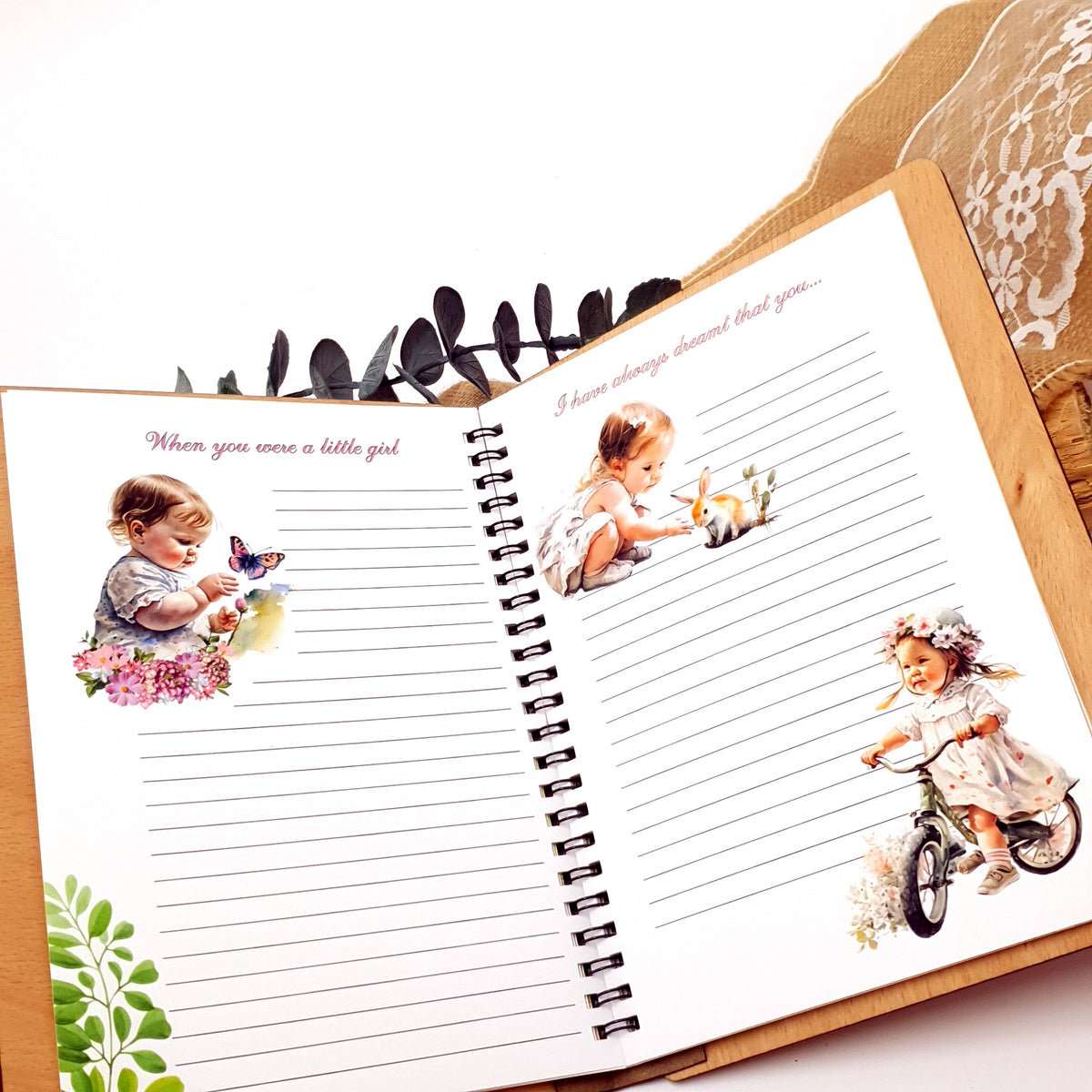 Personalized Wooden Book to My Daughter