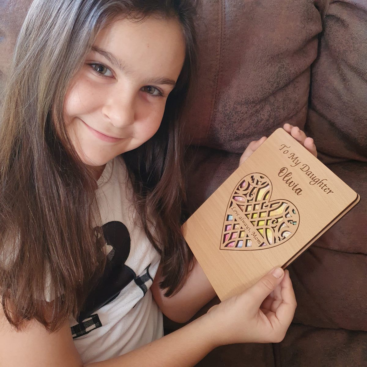 Personalized Wooden Book to My Daughter