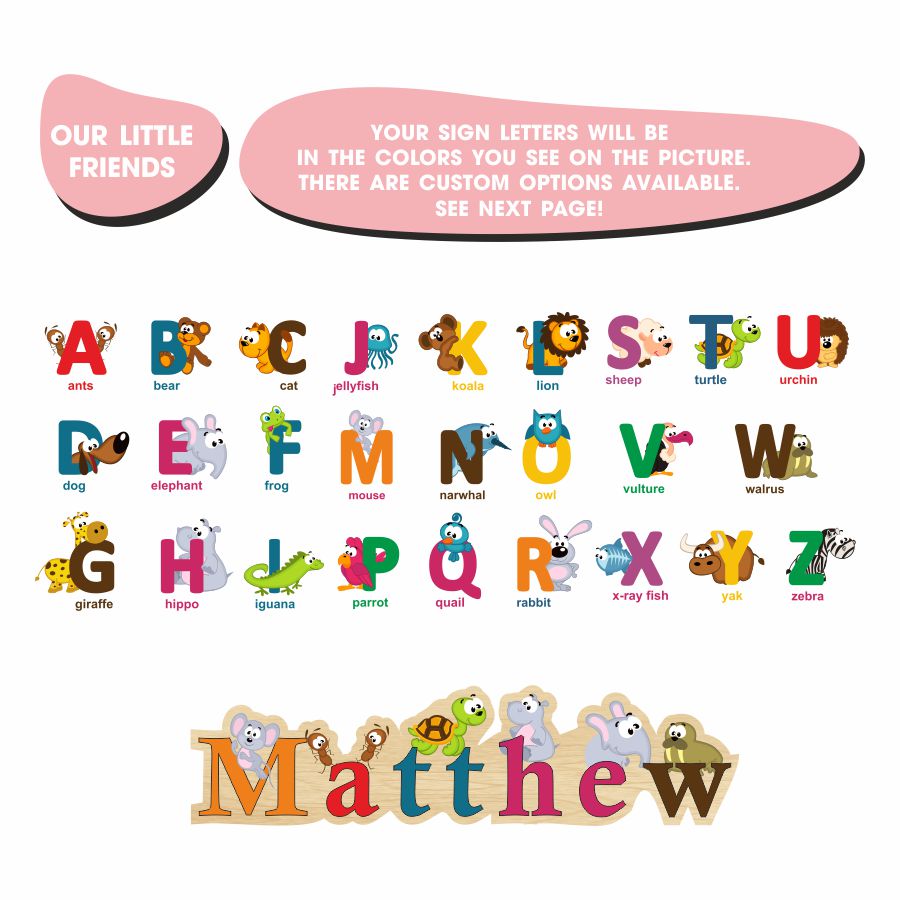 baby name door sign options