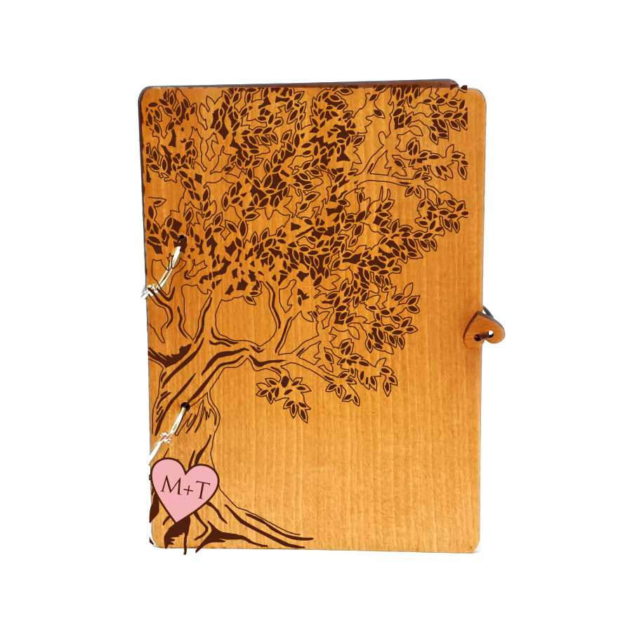 Wooden Wedding Guest Book or (Journal, Notebook) Tree of Life