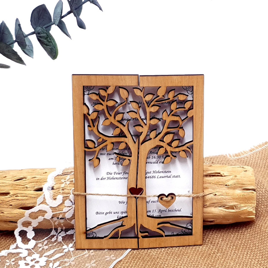 Enchanted Forset Wedding Invitation. Rustic Fall Wedding Invitations