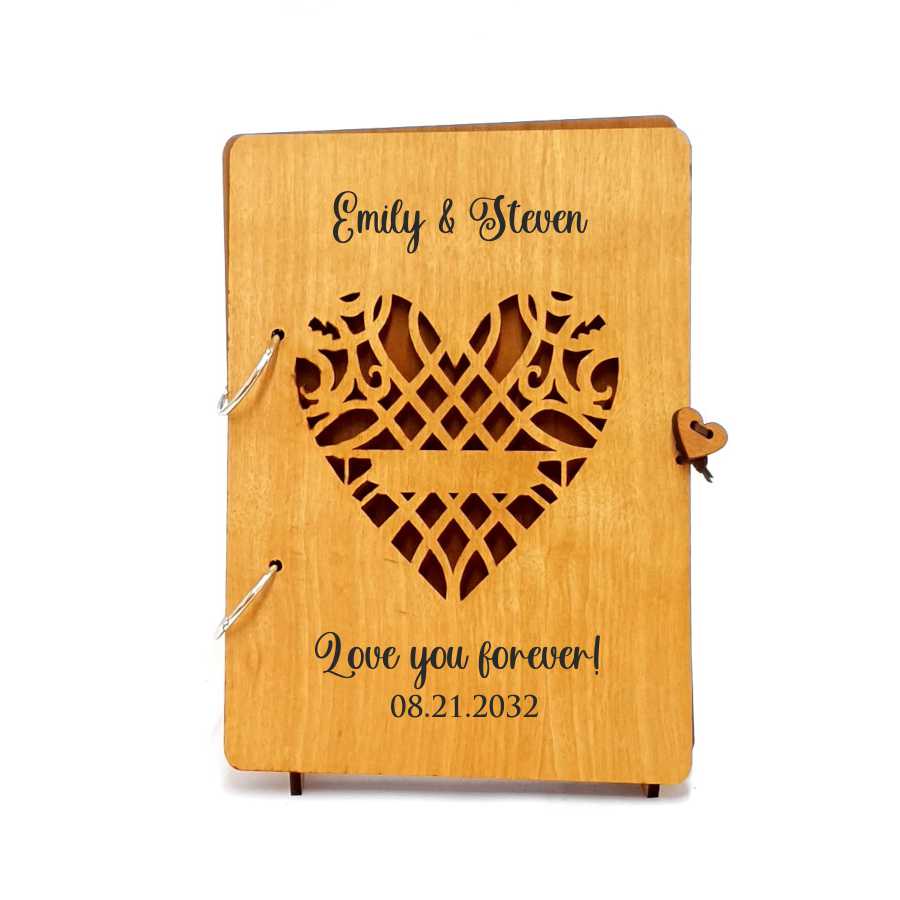Wooden Weddding Photo Album