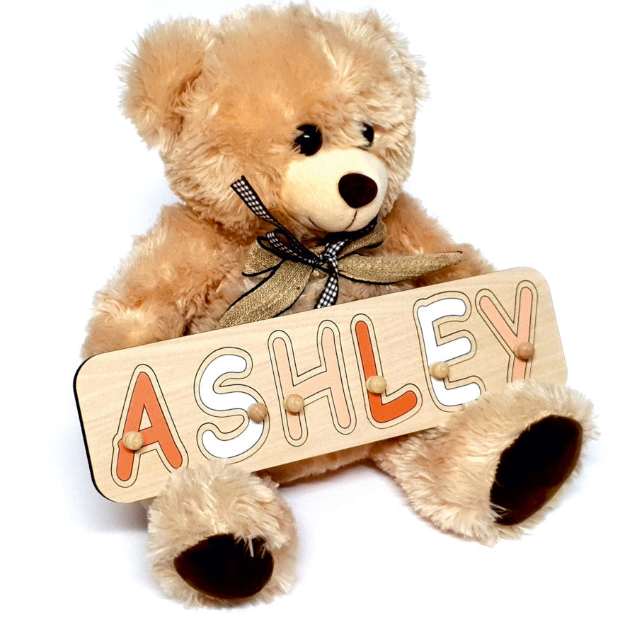 Wooden Name Puzzle- Gift for Kids- Farm Animals