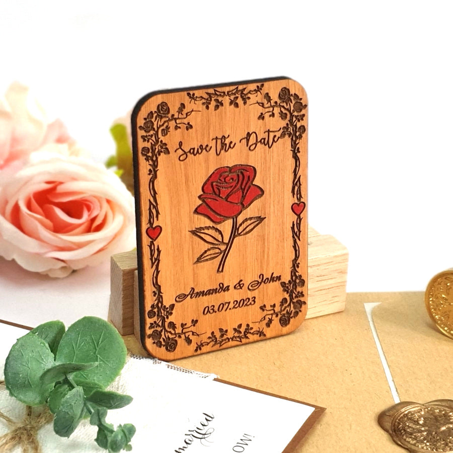 Beauty and the Beast Wedding Save the Dates Magnets