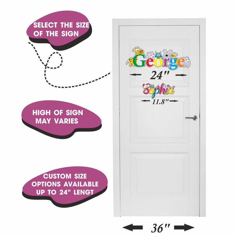 Baby name door top plaques