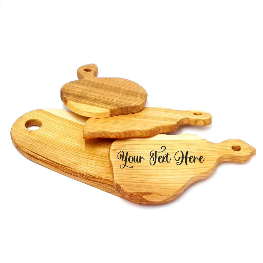 Personalized Engagement Gift-Four Wooden Cutting Boards With a Stand