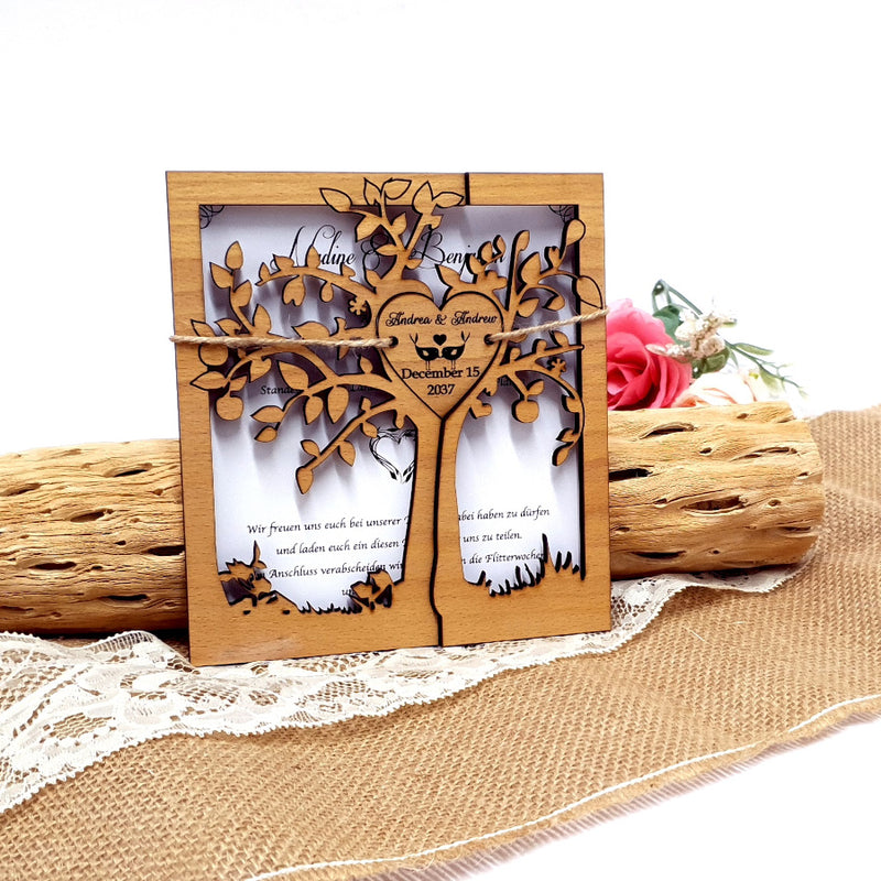 Rustic Tree Wedding Invitations
